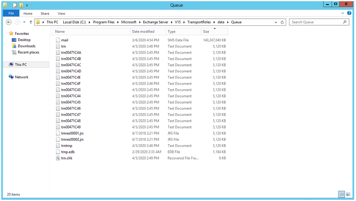 mail.que 140 GB in Size